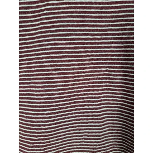 Old Navy Size Large Womens Red White Striped Long Sleeve Cotton Top - Picture 6 of 8